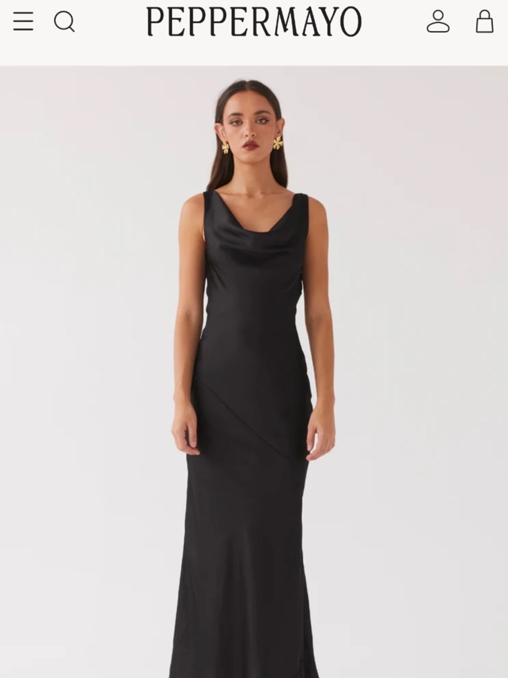 Peppermayo Be Mine Satin Maxi Dress